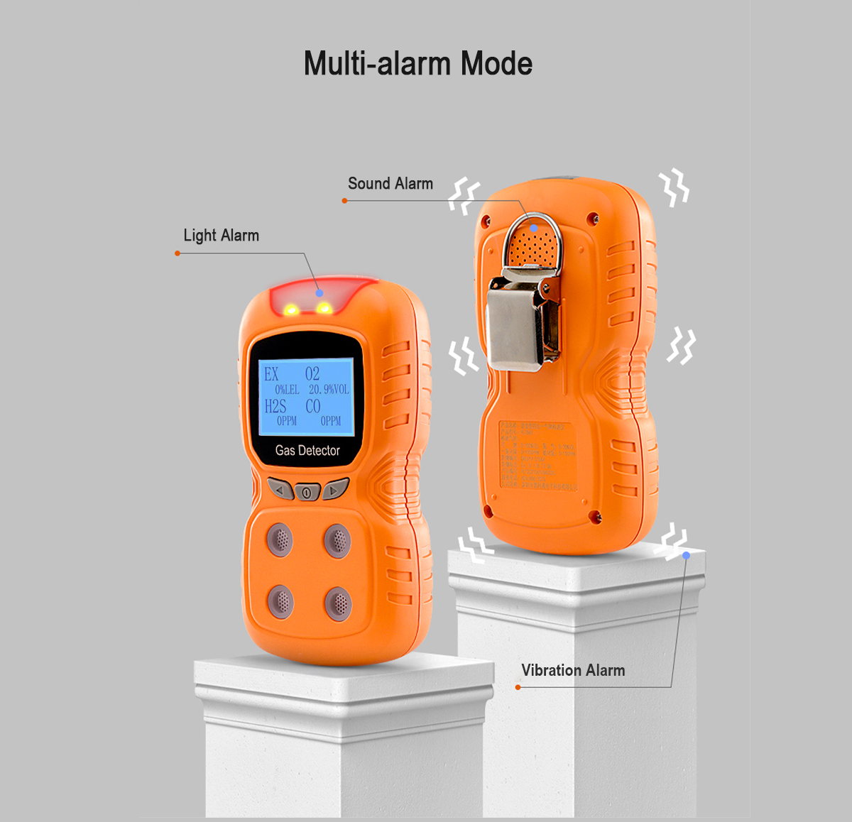 Zt100k Portable Diffusion Type Gas Detector Combustible And Toxic