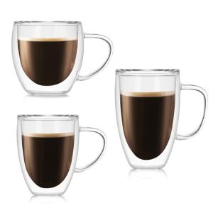 Wholesale 450ml Insulated Borosilicate Double Wall Glass Cup from china suppliers