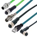 A B D X Coded 3 - 17 Pin M12 Cable Connectors Solder Locking Industrial Standard