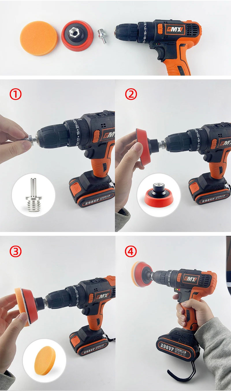 Customized Aluminum M8 M10 Car Polishing Tools M14 Adapter For Drill
