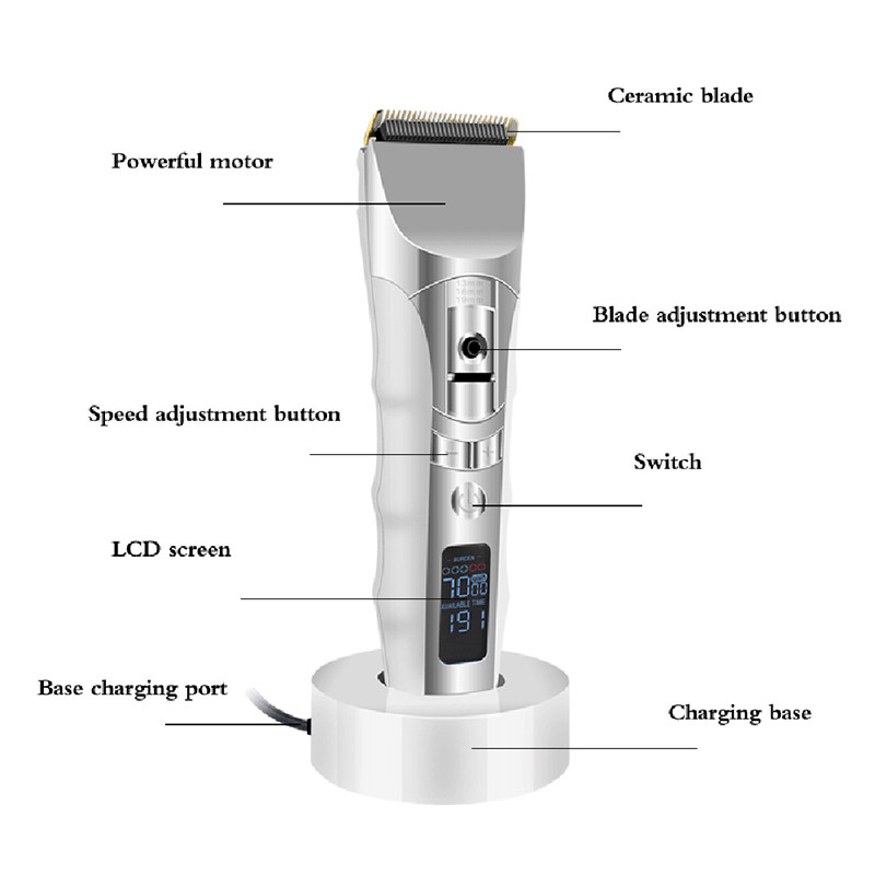 White Color Electric Hair Cutter , Hair Shaving Machine Easy Clean For Business Travel