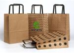 Recycled Craft Luxury Laminated Bags , Easy To Carry Paper Goodie Bags With