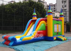 Wholesale 5in1 colorful commercial kids inflatable combo game with slide for outdoor from guangzhou inflatables from china suppliers