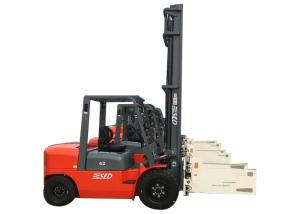 Wholesale 6m Mast lifting 8k 4 Ton Pallet Diesel Forklift Truck Machine from china suppliers