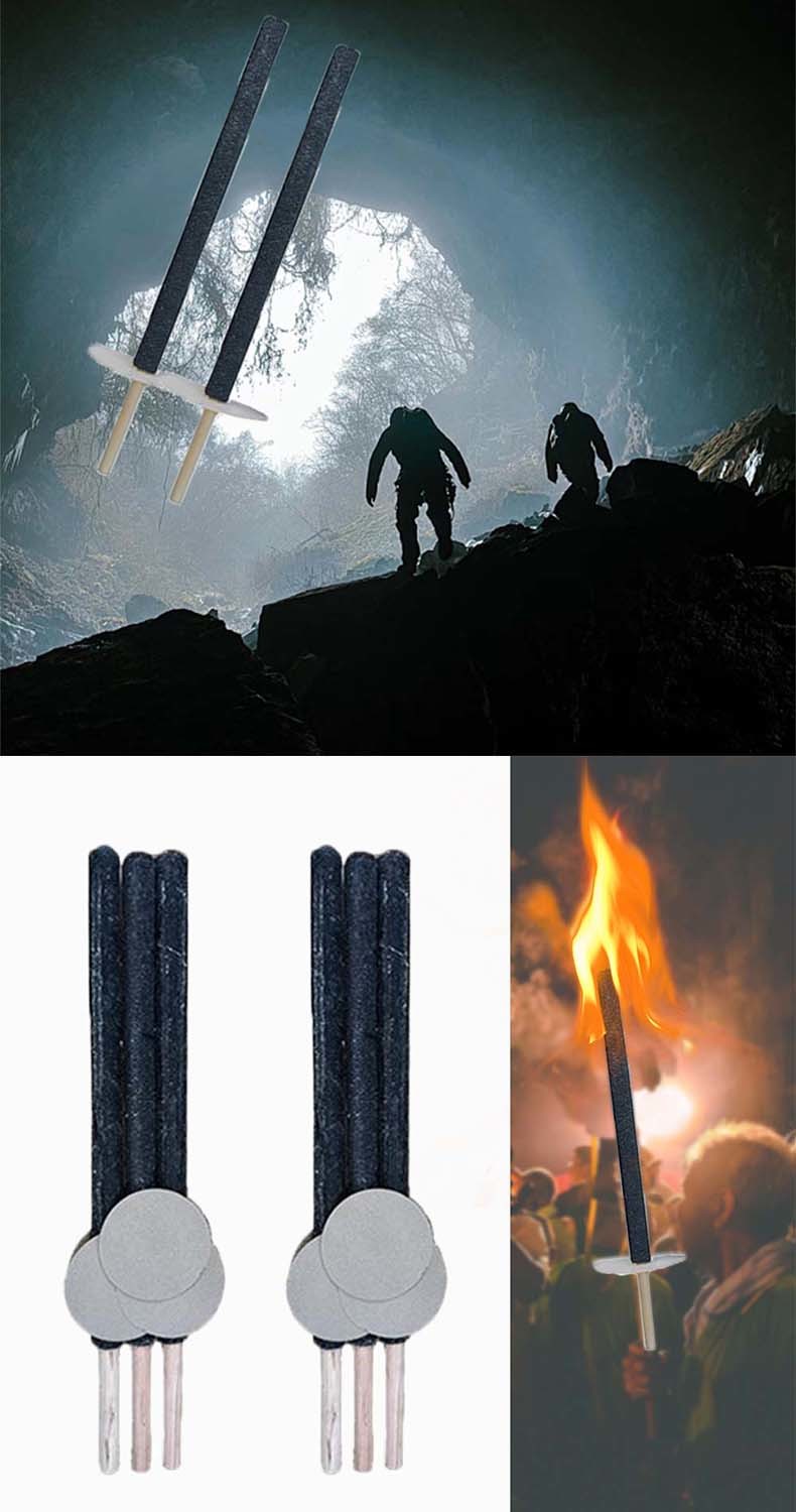 Multicolor Long Time Cotton Thread Cloth Wax Procession Torch Candle Signal Hand For Burn Bonfire Outdoor