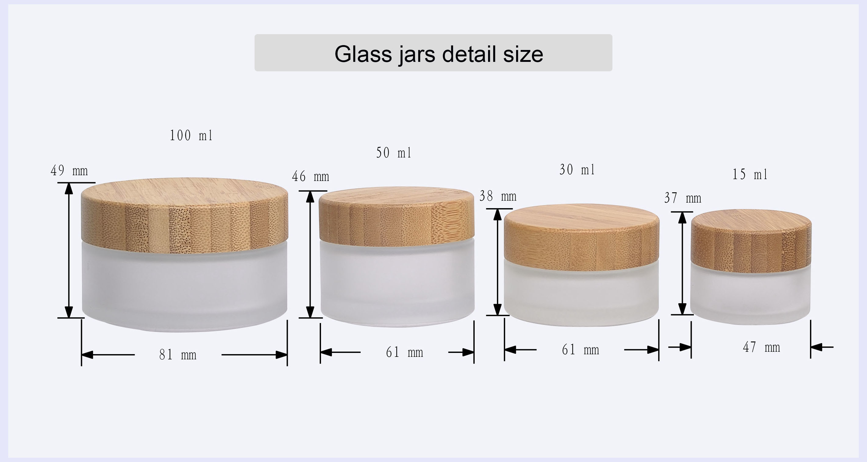 Wooden Packaging Wood Soap Dispenser Glass Lotion Bottle Cosmetic Bottles Spray And 30g 50g Bamboo Glass Jar