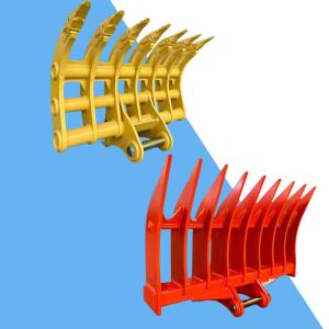 Wholesale Manufacturer Excavator Rake Bucket Rake Bucket For Excavator For Sanny Hitachi Komatsu Cat Etc from china suppliers