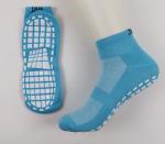 Blue Color Customize Flip Out Grip Socks , Comfortable Trampoline Park Socks ,
