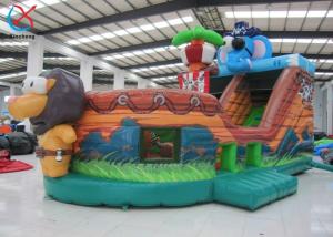 Wholesale Factory Inflatable Pirate Ship Obstacle Course Animals Pirate Boat Inflatable Castle from china suppliers