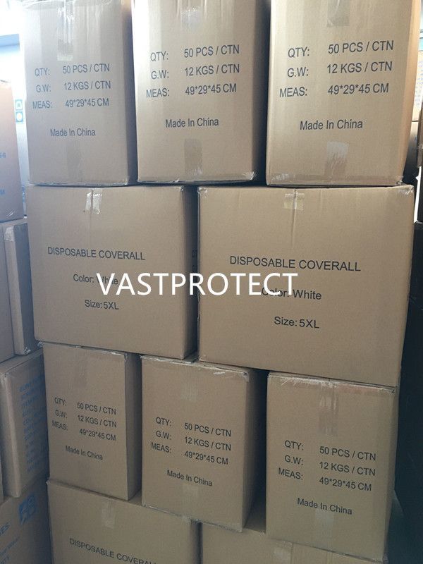 White Waterproof Microporous Safety PPE Protective Coveralls for USA Market