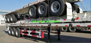 Wholesale 3 Axles Heavy Duty Semi Trailers 40ft Flatbed Trailer For Container Load from china suppliers