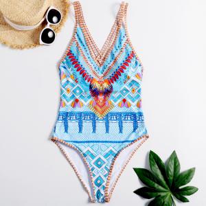 Wholesale Tiered Layer Tie a Knot Front Top With Low waist Bikini swimsuit high cut from china suppliers