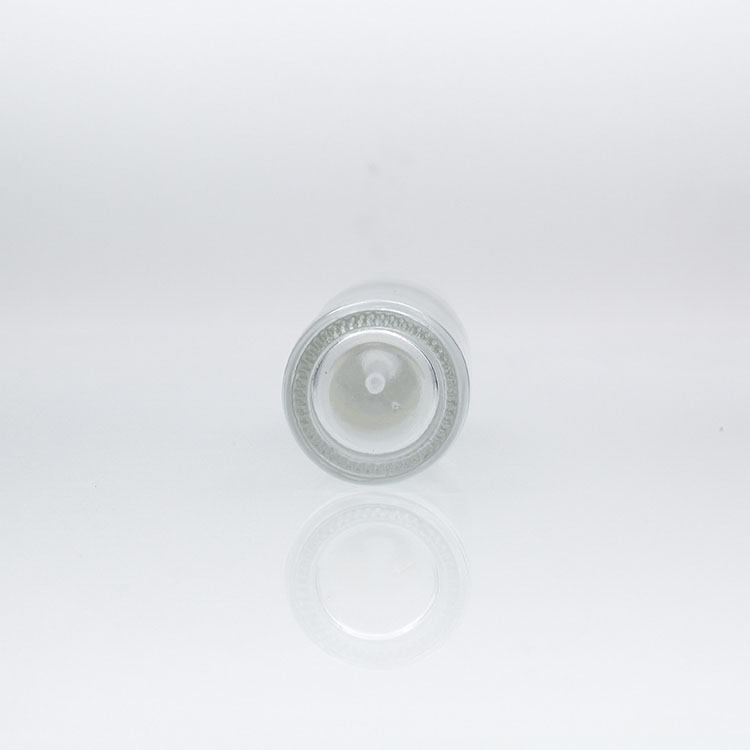 Round 35ml Liquid Foundation Bottles Clear Glass Pump Bottles