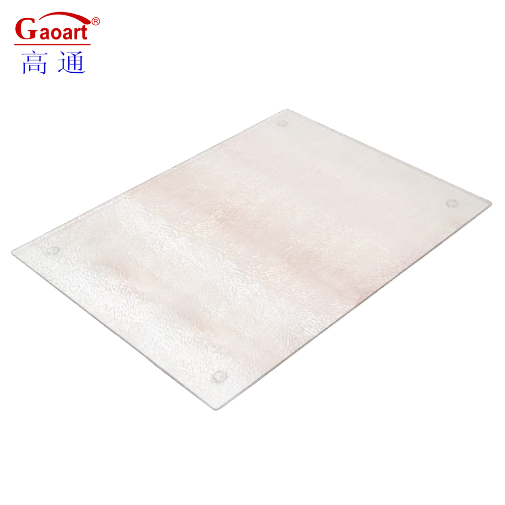 Tempered Glass Square Cheese Kitchen Cutting Board with Classic Design and Custom Size