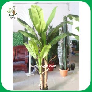 Wholesale UVG PLT01 plastic banana leaves artificial plants and trees for hotel decoration from china suppliers