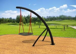 Wholesale Half Piece Style Childrens Swing Set Solid Support For Community Parks KP-G002 from china suppliers