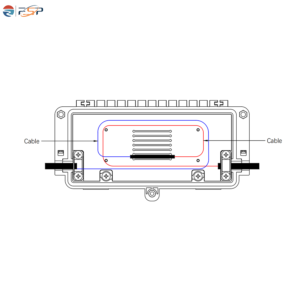 FTTH PC ABS Material Water-Proof Optic Fiber Splicing Box Integrated with Splice Cassette