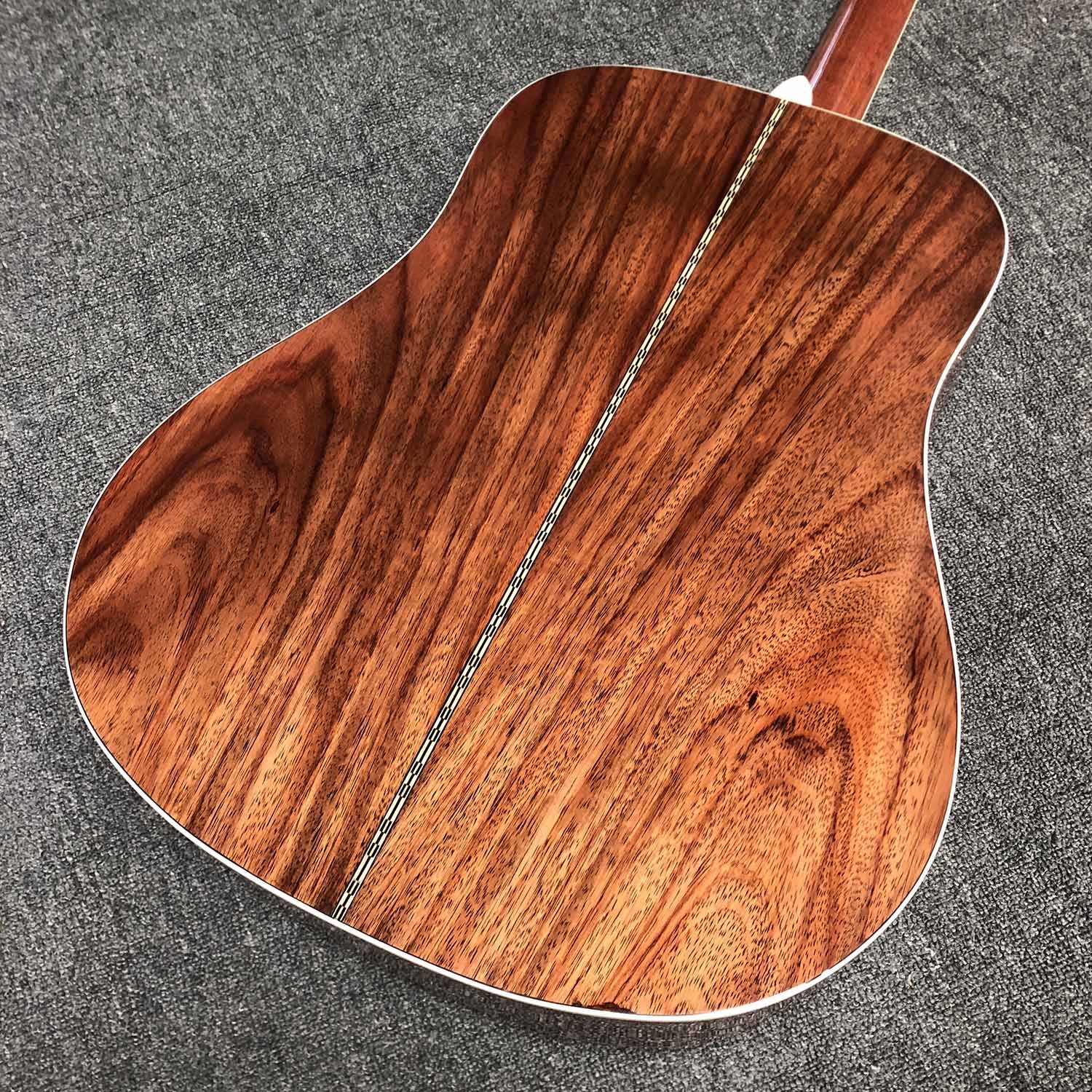 Custom 41 Inch J-45 Honduras Wood Acoustic Guitar, SOLID BACK SIDE