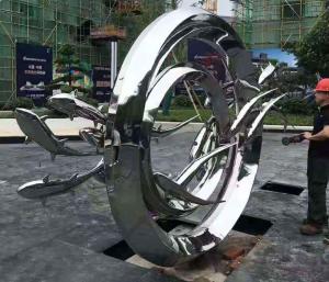 Wholesale Contemporary Mirror Fish Group Garden Metal Art Sculpture from china suppliers