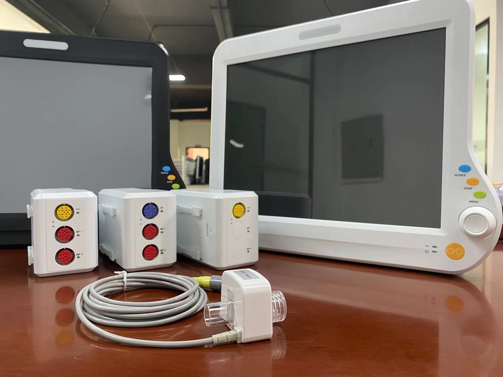 Modular Neonate ICU Cardiac Monitor Mainstream EtCO2 Sensor Portable Patient Monitor