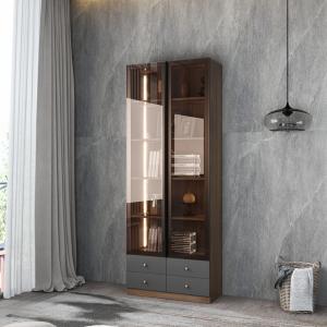 Wholesale Aluminum Edge Large Wooden Bookcase Modern E1 Grade PB Melamine Filing Cabinet from china suppliers