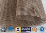 Brown PTFE Coated Fiberglass Mesh Fabric 600GSM 1MM Conveyor Belt Cloth