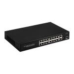 16 Port Gigabit Poe Switch Fiber Network Switch Extended 250m 300W