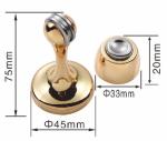 Satin Chrome Interior Door Stops Magnetic Door Hold Open Corrosion Resistant