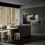 Latest Modern Luxury Solid Wood Veneer Kitchen Cabinet For Villa House Building