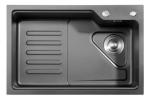Black Cast Iron Kitchen Sinks Stainless Steel 450mm Basin Single Bowl Kitchen