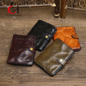 Wholesale 5.8 Inches Length Genuine Leather Purse Standard Width For Business Meeting from china suppliers