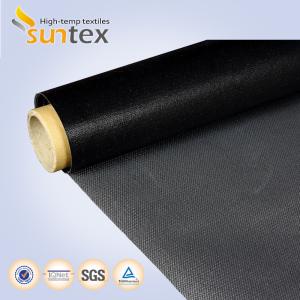 Wholesale Heat Retardant Black Fire Retardant Fabric Glassfiber Coated / Ptfe Fiberglass Cloth from china suppliers