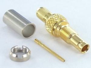 Wholesale 1.0/2.3 Jack bulkhead crimp type connector female straight 75ohm for BT3002 cable from china suppliers