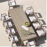Buy cheap Nordic Modern Round And Rectangle Teak Outdoor Dining Table For 10 from wholesalers