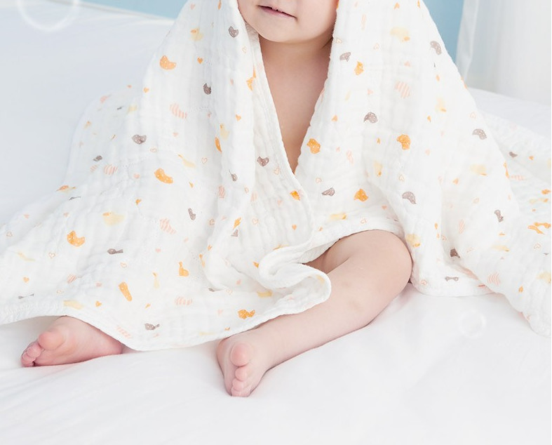 Antibacterial 32S Printed Gauze Fabric 100% Bamboo Swaddle Blanket