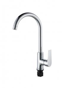 Wholesale Chrome Brass Cold And Hot OEM Kitchen Sink Mixer Taps Single Lever from china suppliers