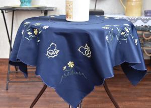 Wholesale Chemical Fiber Embroidered Linen Tablecloth , Country Style Square Cotton Tablecloth from china suppliers