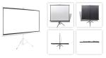 Indoor / Outdoor Tripod Stand Projector Screen 70"X70" For Home Cinema