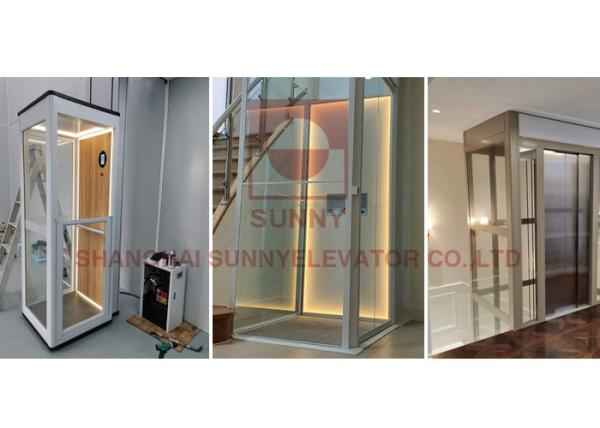 2 - 4 Floors Electric Residential Passenger Elevator Indoor / Outdoor Small Home