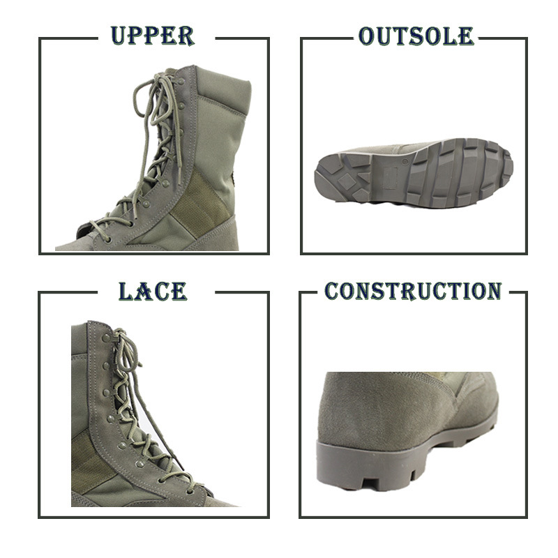 Army Green Panama Desert Outdoor Military Combat Tactical Boots
