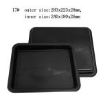 283x223x28mm Black Plastic Square Tray Anti-Static Tray Parts Box Turnover Box