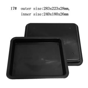 Wholesale 283x223x28mm Black Plastic Square Tray Anti-Static Tray Parts Box Turnover Box Pp Rubber Tray Classification Material Box Square Basin Conductive from china suppliers