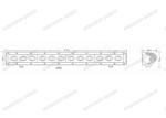 12v 24v 60w Single Row LED Light Bar 6000K Off Road LED Flood Light Bar