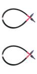 DC power line EV10mm² red 750mm PA bellow flame retardant automotive wiring