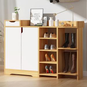 Wholesale Fire Resistant Melamine Particle Board Shoe Rack , Contemporary Shoe Cabinet from china suppliers