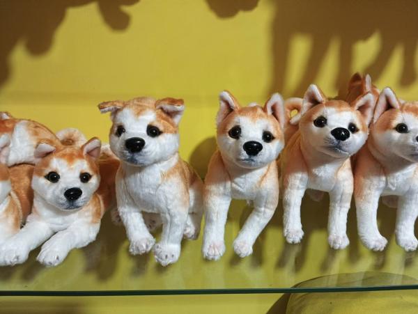 Plush toys, stuffed dolls holiday gifts cute cartoon animal toys dogs standing