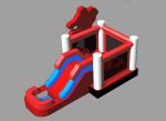 Indoor Ironman Red Inflatable Bounce House Combo Waterproof Safety Material