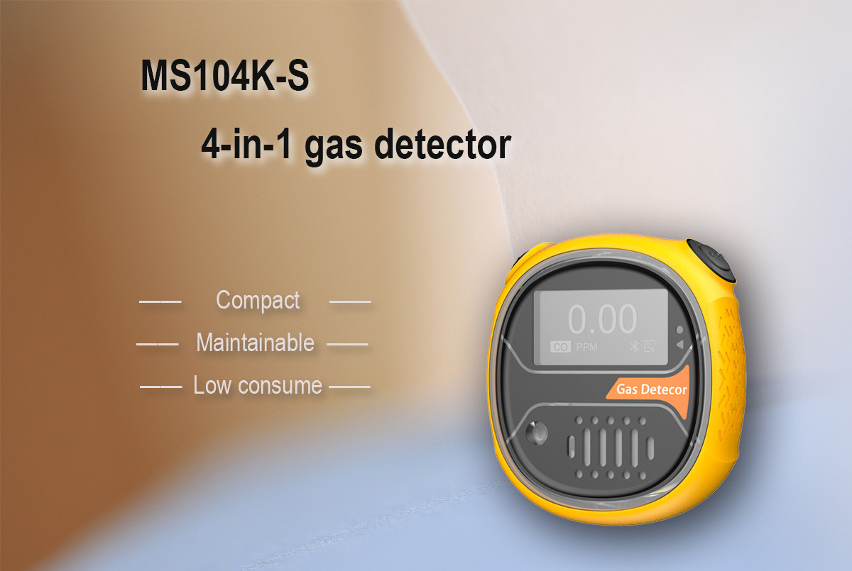 MS104K-S Portable Gas Detector Four In One Ultra Low Power Consumption Protection Level IP65