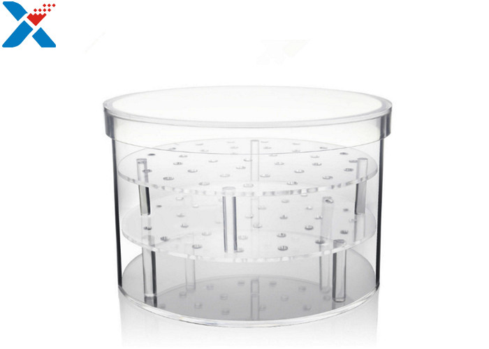 Acrylic Flower Box Clear Waterproof 25 Holes Round Shape For Gift