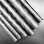 14x12x1000mm 3K CF Tube Carbon Fiber / Lightweight Fibre Tube 3K Roll Wrapped